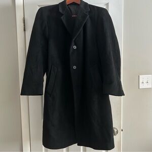 Jones New York Men's Black Overcoat Cashmere Blend size 40 Short